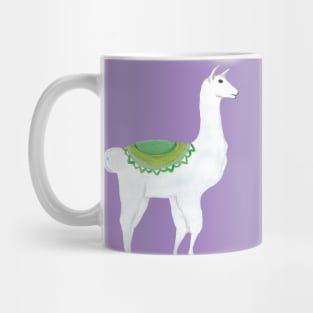 Purple Llama Acrylic Painting Mug